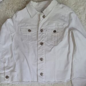 Christopher & Banks White Jean Jacket